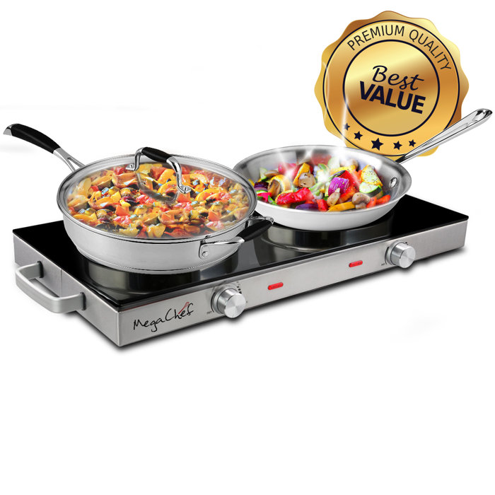 Mega Chef Electric Double Burner Hot Plate & Reviews Wayfair